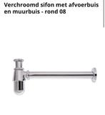 Verchroomde Sifon met Afvoerbuis, Ophalen of Verzenden, Nieuw, Chroom, Wastafel