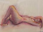 Groot liggend naakt - Margreet Volger - 70 x 100 cm, Ophalen of Verzenden