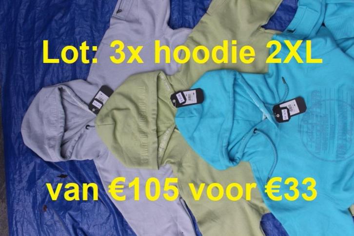Lot: 3x hoodie Tom Tompson mtprint 2XL XXL nieuwmet kaartje, Kleding | Heren, Truien en Vesten, Nieuw, Overige maten, Blauw, Verzenden