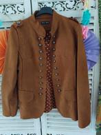 Suedine blazer van Moda  bella, Maat 38/40 (M), Bruin, Ophalen of Verzenden, Zo goed als nieuw