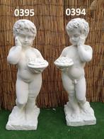 Jongen en meisje met schaal in handen, Tuin en Terras, Tuinbeelden, Ophalen, Nieuw, Beton, Mensenbeeld