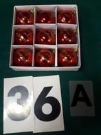 36/a kerstballen rood kunststof 9 stuks, Ophalen of Verzenden