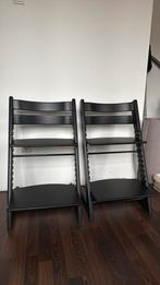 Twee Stokke Tripp Trapp stoelen - Mat Zwart, Ophalen of Verzenden, Gebruikt, Meegroeistoel, Aanschuifbaar