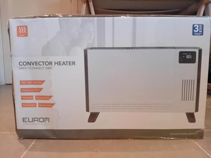 Eurom Safe-T-Convect 2400 Convector Kachel, Huis en Inrichting, Kachels, Nieuw, Vrijstaand, Overige soorten, Elektrisch, Ophalen of Verzenden