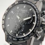 Tissot Supersport Chronograph 45.5 mm – Zwart, Overige merken, Staal, Staal, Verzenden