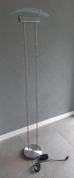 Staande halogeen lamp incl. dimmer, Huis en Inrichting, Lampen | Vloerlampen, Ophalen, Zo goed als nieuw, Glas, Modern