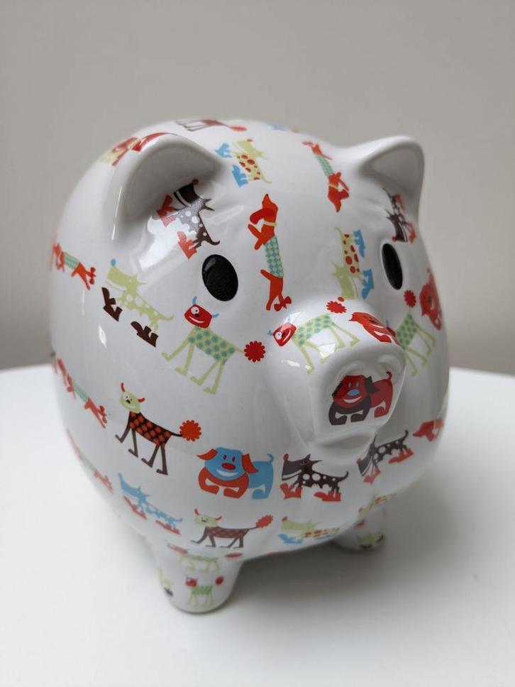 ❗NIEUW retro jaren '90 spaarvarkentje met gleuf & afsluitdop, Verzamelen, Spaarpotten, Nieuw, Dier, Steen, Aardewerk of Keramiek