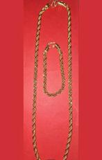 Rope chain 18 k gold plated, Met hanger, Nieuw, Ophalen of Verzenden, Goud