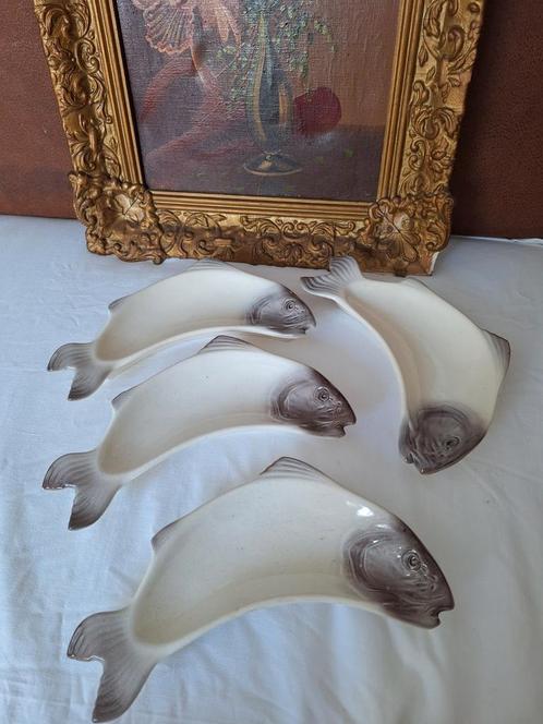 4 stuks schaaltjes vis, Antiek en Kunst, Antiek | Schalen, Ophalen of Verzenden
