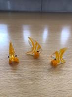 3 mooie glazen vissen. 3,5 cm. hoog. Glas., Ophalen of Verzenden, Gebruikt, Overige soorten, Beeldje of Figuurtje