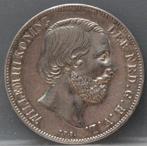 Prachtige zilveren 1 gulden 1855 Willem 3, Zilver, 1 gulden, Koning Willem III, Losse munt