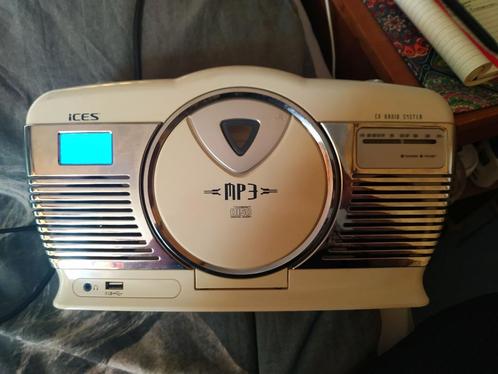 ISCD-33 Portable Retro Radio - CD-MP3 Player, Audio, Tv en Foto, Radio's, Gebruikt, Radio, Met cd-speler, Ophalen of Verzenden