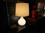 Vintage Italiaanse tafellamp, glazen verlichte voet, Huis en Inrichting, Lampen | Tafellampen, Ophalen, Gebruikt, 50 tot 75 cm