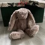 kraamcadeau knuffel konijn bruin met naam en datum, Ophalen of Verzenden, Nieuw