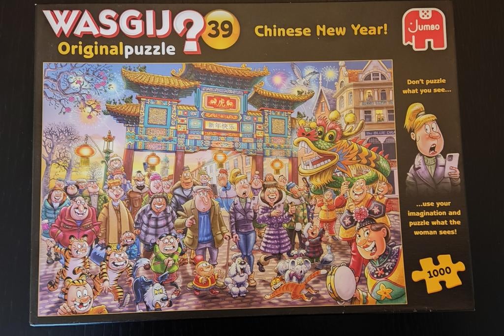 Wasgij Original 39, Chinees Nieuwjaar, Puzzel 1000 Stukjes, Een of twee spelers, Ophalen of Verzenden, Zo goed als nieuw, Jumbo