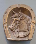 vinrage hoefijzer/paardenhoofd koperen asbak, Antiek en Kunst, Verzenden, Koper