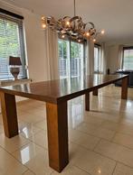 Grote eettafel 3.20 x 1.15 cm massief kersenhout, Ophalen, Gebruikt, 100 tot 150 cm, 200 cm of meer