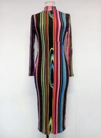 Multicolour gestreepte jurk van Desigual maat L, Zwart, Maat 42/44 (L), Ophalen of Verzenden, Zo goed als nieuw