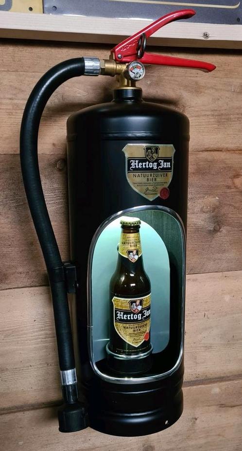 Mooie HERTOG JAN brandblusser met ledverlichting, Verzamelen, Biermerken, Nieuw, Reclamebord, Plaat of Schild, Hertog Jan, Ophalen of Verzenden