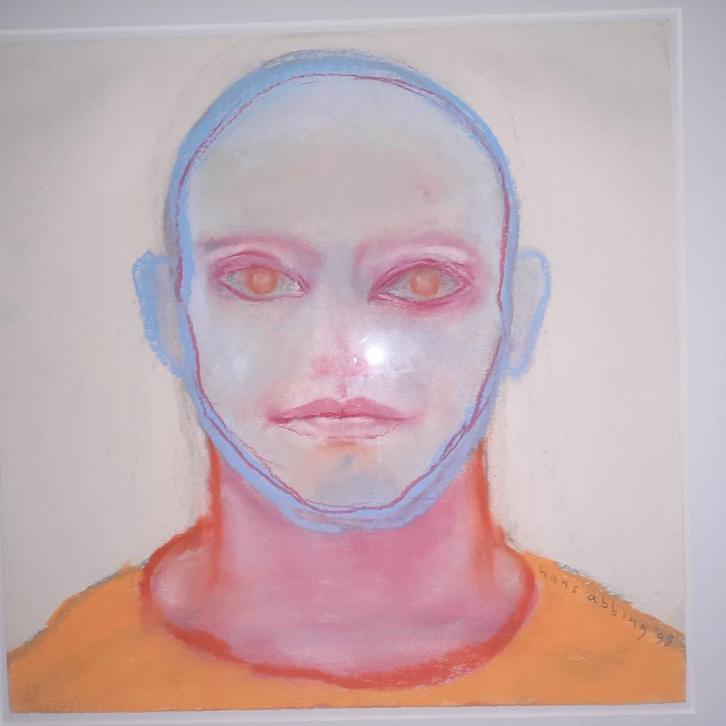 gemengde techniek Hans Abbing gesigneerd en in lijst, Antiek en Kunst, Kunst | Schilderijen | Modern, Ophalen