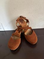 Leren Sanita klompjes maat 37 € 10,00, Bruin, Sanita, Gedragen, Sandalen of Muiltjes