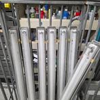 7  spatwaterdichte TL armaturen 120 cm  lang  36 watt TL, Huis en Inrichting, Lampen | Plafondlampen, Ophalen, Gebruikt, Metaal