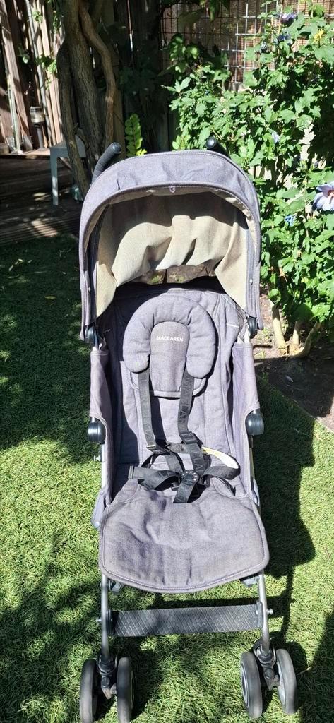 Maclaren Quest Denim Buggy, Kinderen en Baby's, Buggy's, Zo goed als nieuw, Maclaren, Voetenzak, Ophalen