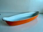 Vintage DRU Nederland Emaille Gietijzer Ovenschaal Oranje, Ophalen of Verzenden
