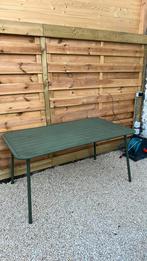 Tuintafel metaal groen 90x150cm, moet weg, Tuin en Terras, Ophalen, Gebruikt, Rechthoekig, Metaal