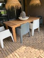 6 Box Stoelen, Huis en Inrichting, Tafels | Eettafels, Ophalen, Kunststof, Gebruikt, 50 tot 100 cm