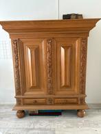 Mooie houten kast - 166x181x18cm, Huis en Inrichting, Ophalen, Gebruikt, Minder dan 25 cm, Met lade(s)