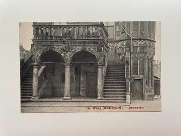 D173 Oude ansichtkaart Deventer : De Waag Ondergevel beschikbaar voor biedingen