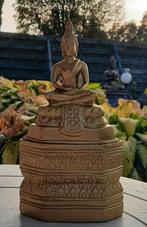 Beeld,Zittende Boeddha,Buddha,Thai-goudkleur voor inn&out ,, Ophalen of Verzenden, Nieuw