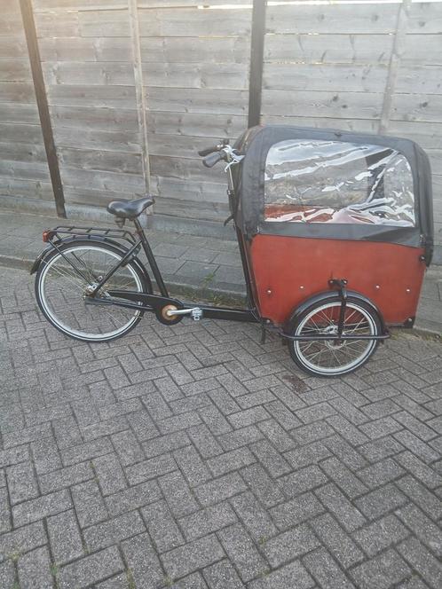 Nette Babboe bakfiets met nieuwe huif, Fietsen en Brommers, Fietsen | Bakfietsen, Gebruikt, Fietsfabriek, 2 kinderen, Huif, Ophalen of Verzenden