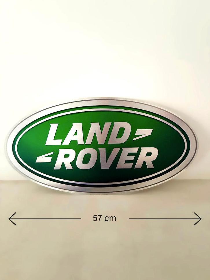 Reclamebord Landrover logo embleem, aluminium, 57x29 cm, Verzamelen, Merken en Reclamevoorwerpen, Nieuw, Reclamebord, Ophalen of Verzenden