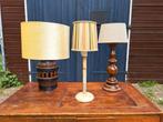 Drie unieke vintage retro lampen. keramiek, albast en hout i, Ophalen of Verzenden, Zo goed als nieuw, Hout, Minder dan 50 cm