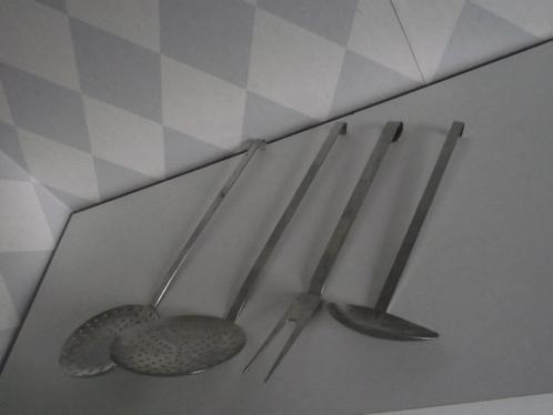5 lepelrek schuimspaan sauslepel spatel vork RVS ook p stuk, Antiek en Kunst, Antiek | Bestek, Ophalen of Verzenden