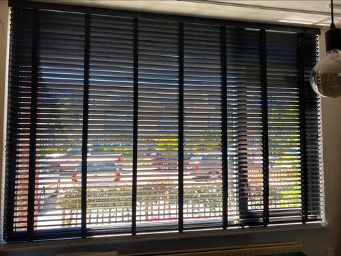 Houten jaloezieën 300 cm van raamdecoratie nature zwart hout, Huis en Inrichting, Stoffering | Gordijnen en Lamellen, Gebruikt