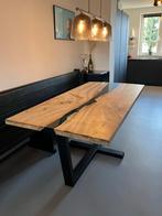 Unieke Riviertafel Ayous/Obeche & Epoxy - Handgemaakt, Ophalen, 50 tot 100 cm, Vijf personen of meer, 150 tot 200 cm