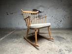 Vintage Børge Mogensen Rocking Chair – Scandinavian Design, Huis en Inrichting, Fauteuils, Ophalen, Gebruikt, 75 tot 100 cm, Vintage Scandinavisch