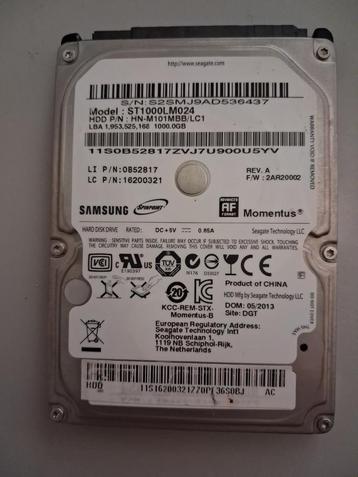 Samsung Momentus 1TB 2.5" HDD beschikbaar voor biedingen