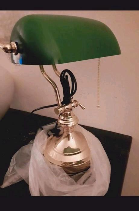 Klassieke Engelse Bankierslamp Notarislamp Messing Nieuw, Huis en Inrichting, Lampen | Tafellampen, Nieuw, Minder dan 50 cm, Ophalen of Verzenden