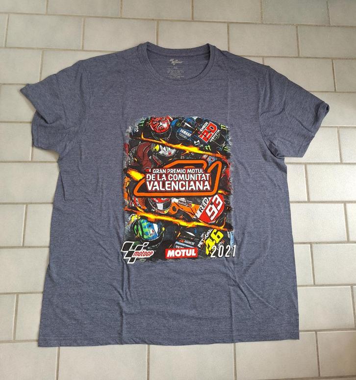 Nieuwe Motor GP-Shirt Valencia 2021 XXL grijs, Verzamelen, Sportartikelen en Voetbal, Nieuw, Shirt, Overige sporten, Ophalen of Verzenden
