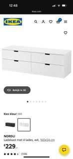 Ikea nordli ladenkast, Huis en Inrichting, Ophalen, 150 tot 200 cm, Zo goed als nieuw, 3 of 4 laden
