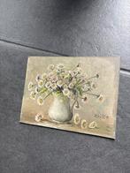 Olieverfschilderij van Diny Pot - Madeliefjes in vaas, Antiek en Kunst, Kunst | Schilderijen | Klassiek, Ophalen