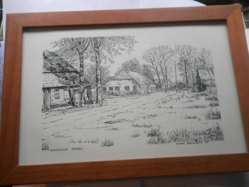 Mooi Straatbeeld van EERSEL, van Anneke BROEKSEMA, Antiek en Kunst, Kunst | Etsen en Gravures, Ophalen
