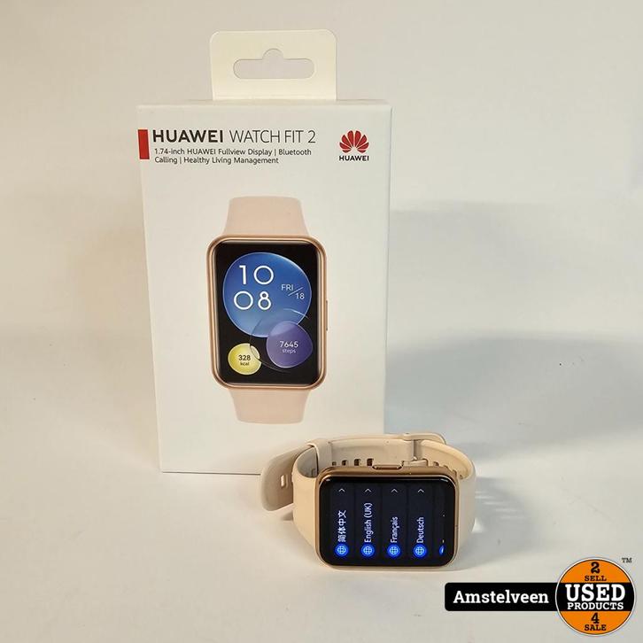 HUAWEI Watch Fit 2 Sakura Pink | Nette Staat, Sieraden, Tassen en Uiterlijk, Smartwatches, Gebruikt