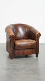 Comfortabele en karaktervolle schapenleren clubfauteuil, Huis en Inrichting, Fauteuils, Ophalen, Romantisch, Klassiek, -, -