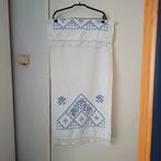 Vintage geborduurde keuken voorhangdoek, Antiek en Kunst, Ophalen of Verzenden