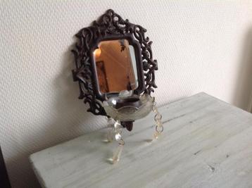 Antieke Wandkandelaar met Spiegel & Pegels beschikbaar voor biedingen